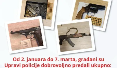 U Akciji &bdquo;Po&scaron;tuj život, vrati oružje&ldquo; građani su do danas policiji predali 3.324 komada oružja i 110.973 komada municije