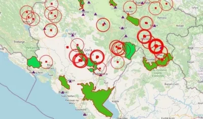 Aktivni požari u Crnoj Gori