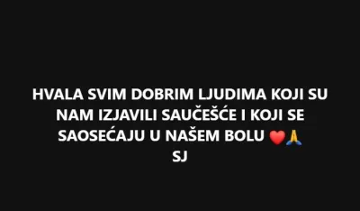 Objava Suzaje JOvanopvić na Fejsbuku