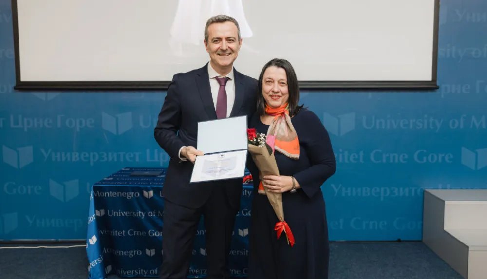 Priznanje UCG prof. dr Svjetlani Terzić