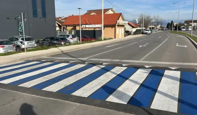 Pje&scaron;ački prelazi u plavo-bijeloj boji