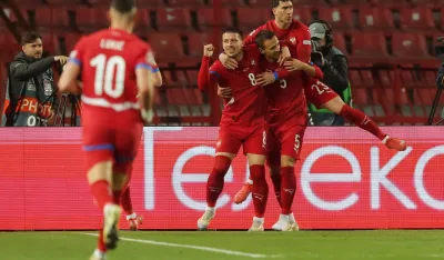 Slavlje "orlova" nakon gola