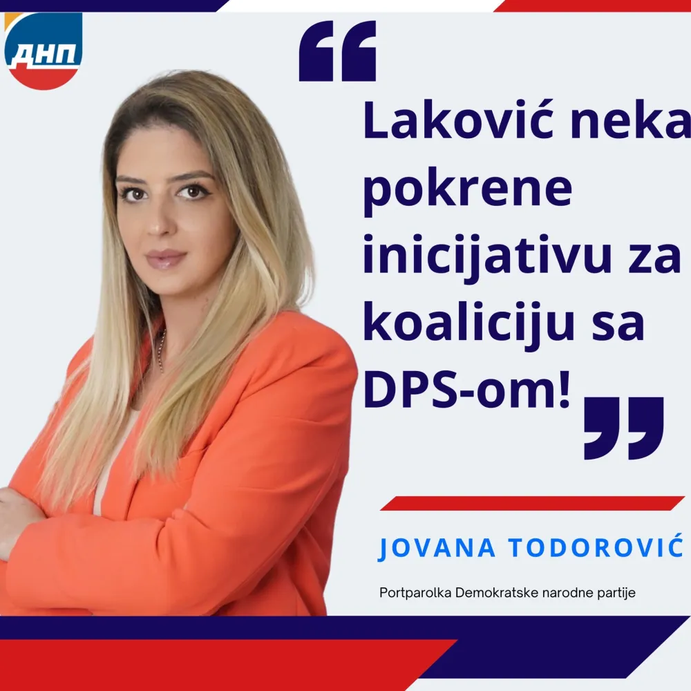 Todorović: "Laković neka pokrene inicijativu za koaliciju sa DPS-om"