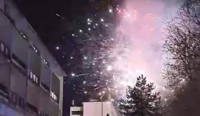 (FOTO/VIDEO) Vatromet i &scaron;ampanjac za izborni rezultat ZBCG u Nik&scaron;iću