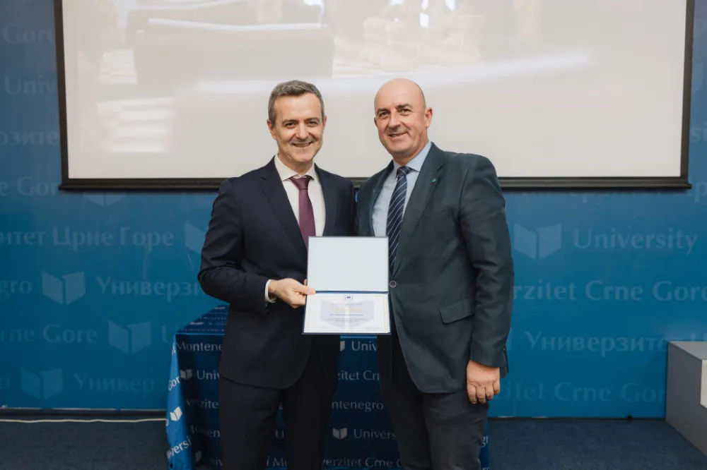 Joksimoviću priznanje za poseban doprinos razvoju naučnoistraživačkog rada i međunarodnom pozicioniranju UCG