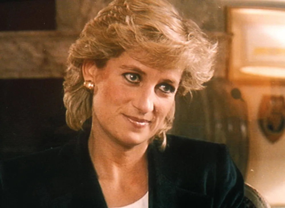 Princeza Dajana u intervjuu sa Martinom Ba&scaron;irom na televiziji BBC, 1995. godine London Great Britain Copyright: xx