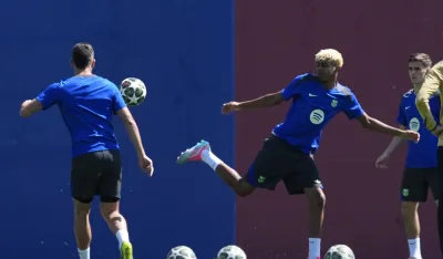 Јамал на јучерашњем тренингу