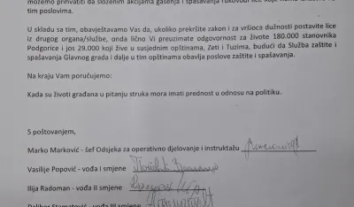 Pismo rukovodnog kadra 