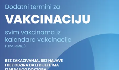 IJZ: Dodatni termini za vakcinaciju tokom vikenda