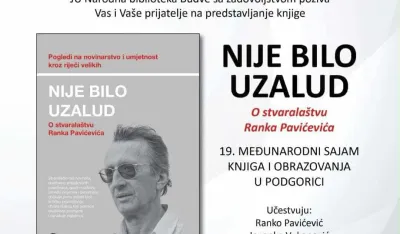 Predstavljanje knjige&nbsp;"Nije bilo uzalud"