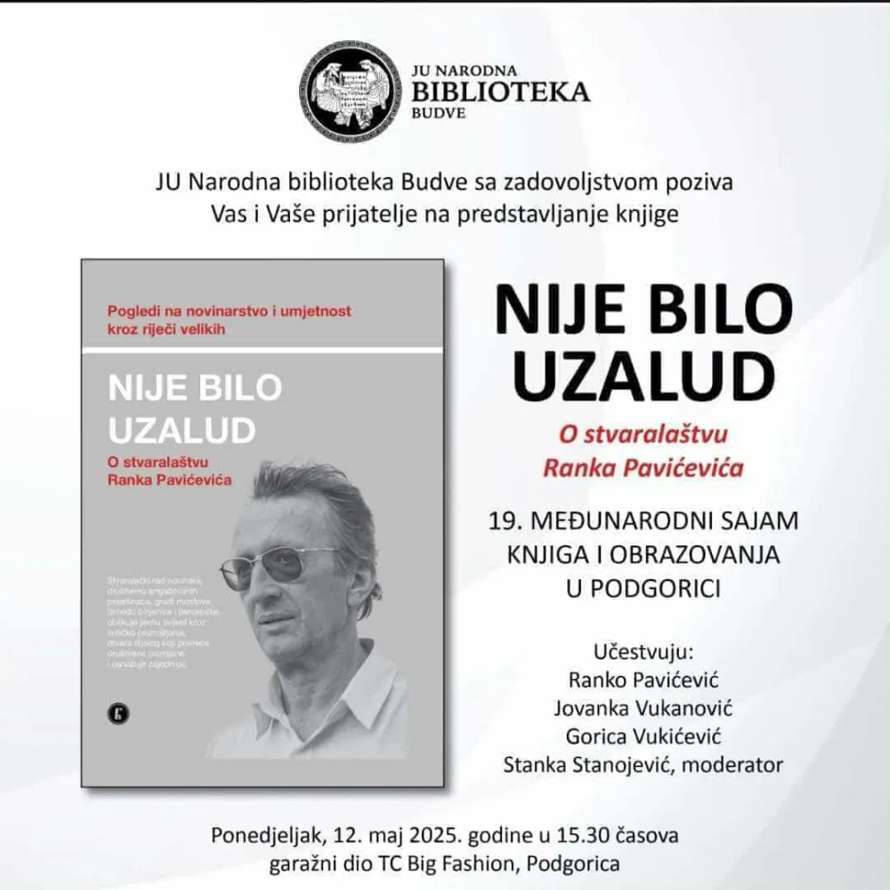 Predstavljanje knjige&nbsp;"Nije bilo uzalud"
