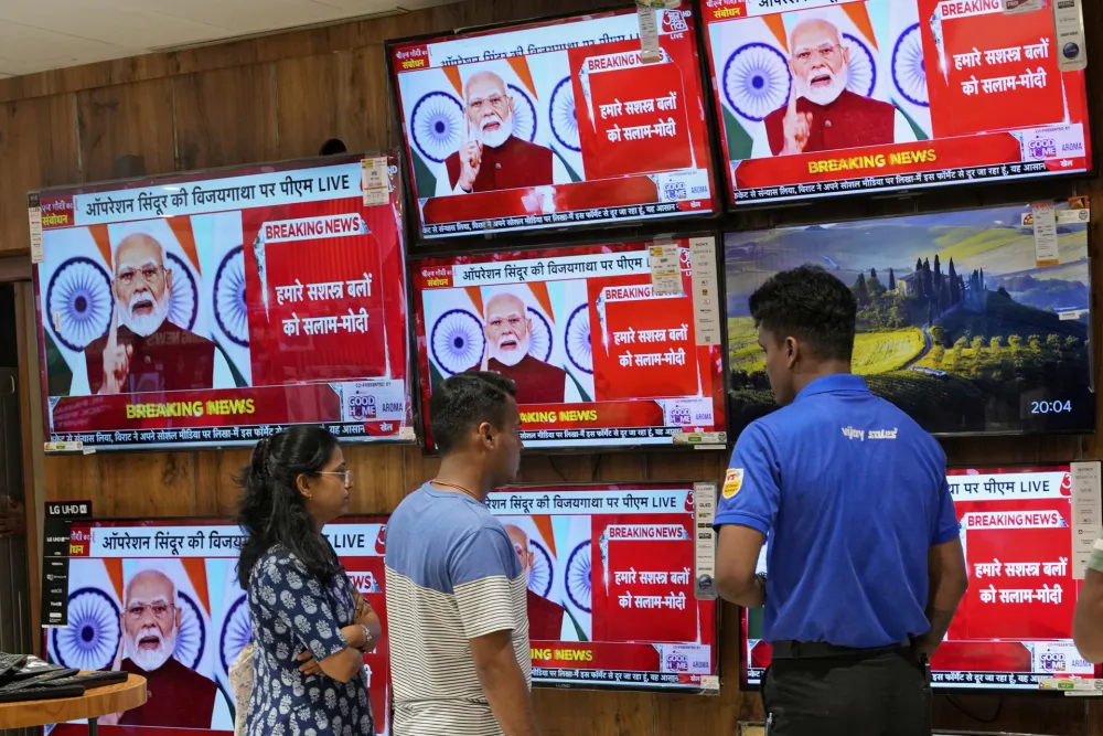 Indijski premijer na televiziji priča o operaciji Sindor, 12 maj, 2025. 