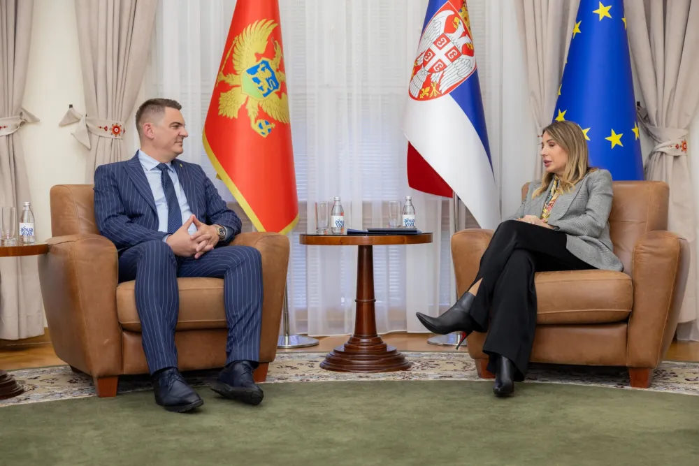 &Scaron;ahmanović:&nbsp;Crna Gora voljna da nastavi sve zajedničke inicijative i započete projekte sa Srbijom