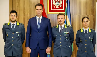 Prijem Op&scaron;tine Bar za posadu italijanskog broda Đorđo Ćini