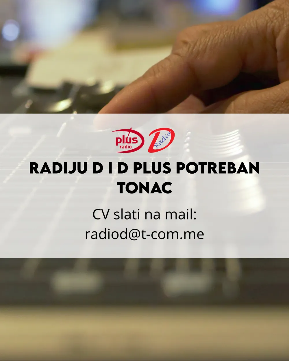 Radiju D i D plus potreban tonac