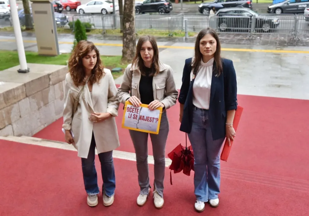 Sa protesta ispred Skup&scaron;tine upućena poruka poslanicima: Glasajte prema savjesti, a ne naredbi