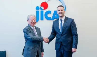 Spajić sa direktorom Japanske agencije za međunarodnu saradnju (JICA) Akihikom Tanakom 