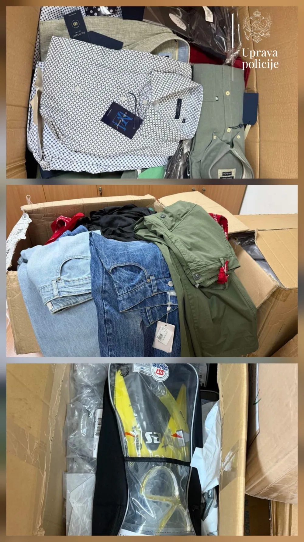 Uhap&scaron;ene dvije osobe. Pronađen novac, tekstilna roba, opojna droga