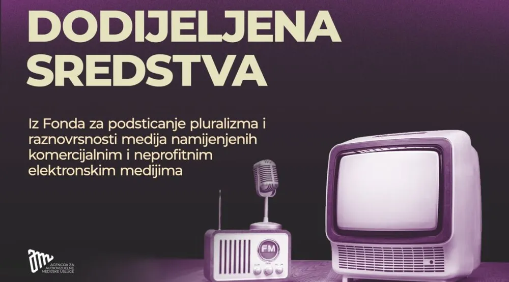 Agencije za audiovizuelne medijske usluge dodijkelila sredstva emiterima