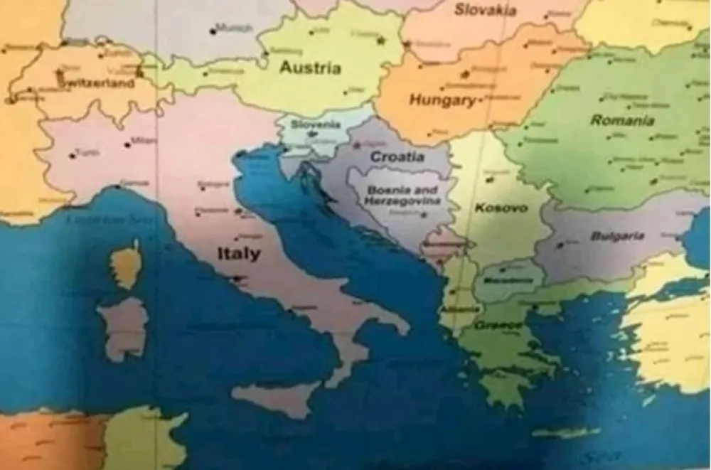 Nova geografija Evrope: Danci na mapi Srbiju nazvali Kosovom
