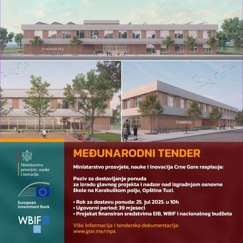 MPNI raspisao&nbsp;Međunarodni tender za izgradnju &scaron;kole u Karabu&scaron;kom polju