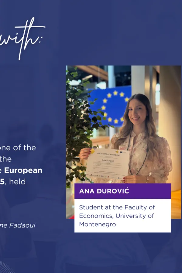 Ana Đurović&nbsp;&ndash; glas UCG u Strazburu na Evropskoj studentskoj skup&scaron;tini 2025