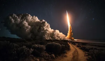 Raketa Spejs eksplodirala