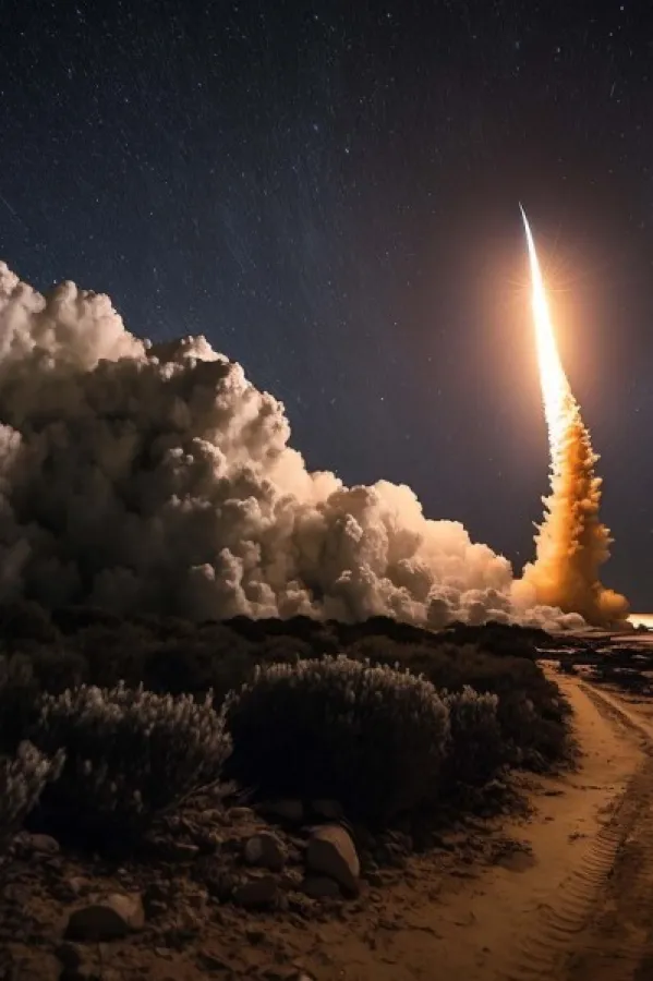 Raketa Spejs eksplodirala