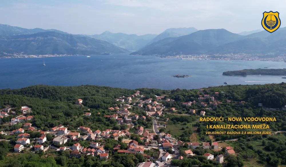 (FOTO) Op&scaron;tina Tivat zavr&scaron;ila radove na izgradnji kanalizacionog i vodovodnog sistema u Radovićima