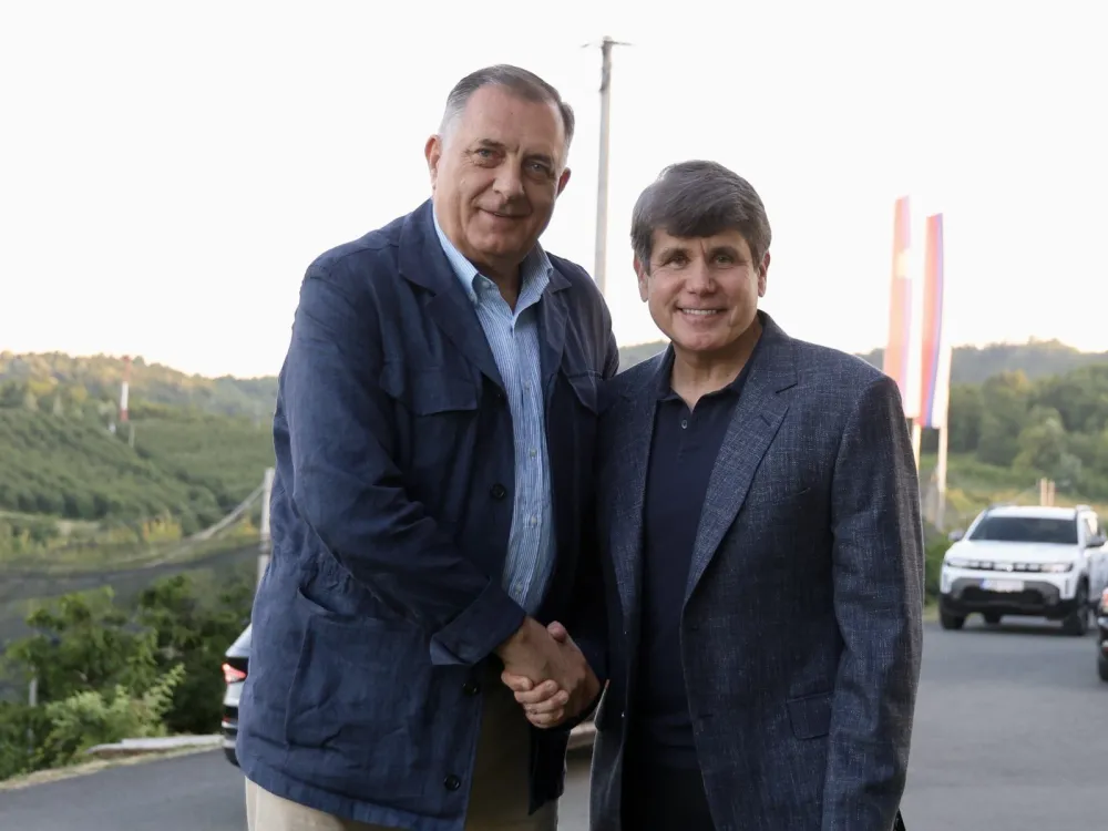 Dodik ugostio Roda Blagojevića: Dva kontinenta, ali isti princip - ne klečimo ni pred kim