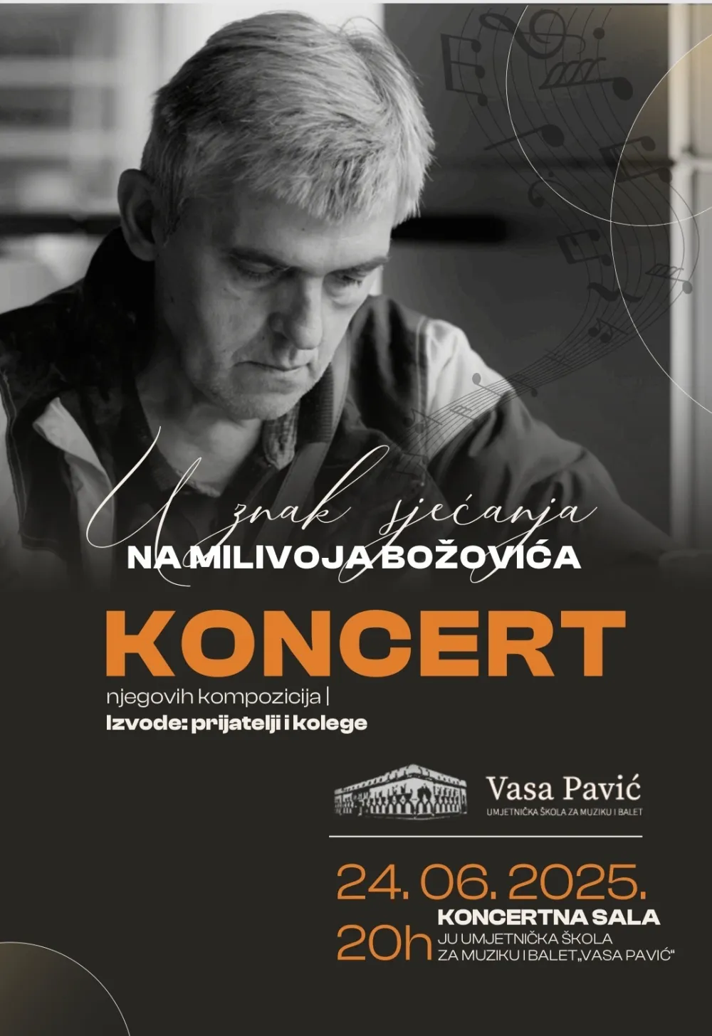 Plakat za večera&scaron;nji koncert