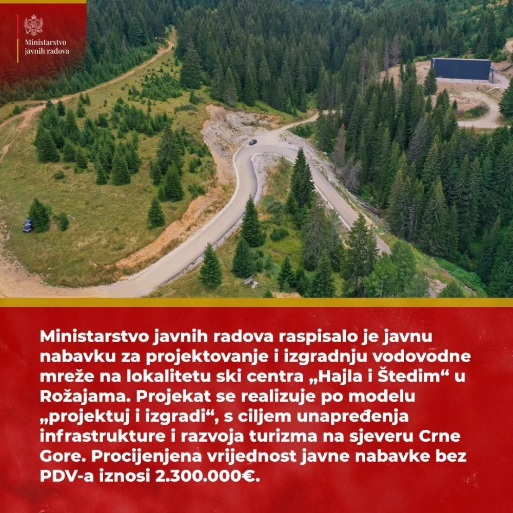 Raspisana javna nabavka za&nbsp;idejno&nbsp;rje&scaron;enje,&nbsp;projekat i radove na lokalitetu ski centra Hajla i &Scaron;tedim