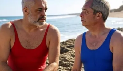 Edi Rama i Najdžel Faraž, generisao AI