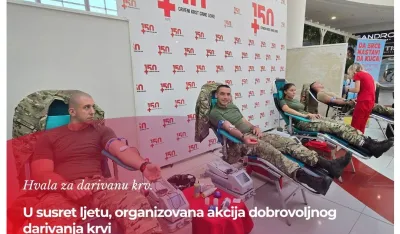 Crveni krst organizovao akciju dobrovoljnog darivanja krvi u Podgorici: Lijek koji jedino čovjek može proizvesti