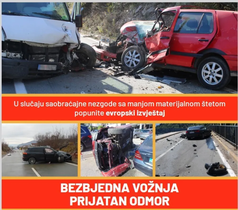 Od sjutra počinje kampanja &bdquo;Bezbjedna vožnja &ndash; siguran odmor&ldquo;