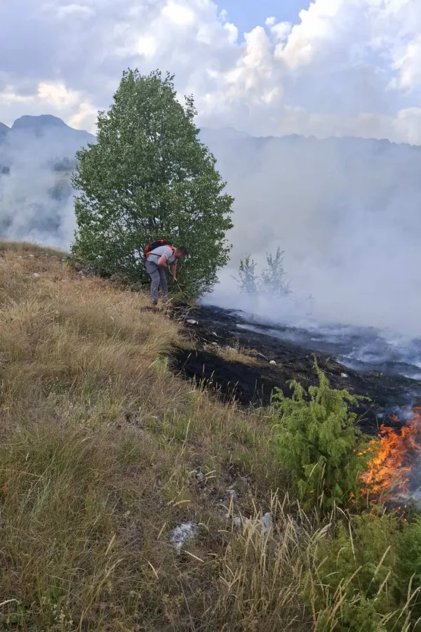 Na području Pive aktivno nekoliko požara, izgoreli kuća, &scaron;tale, koliba, automobil