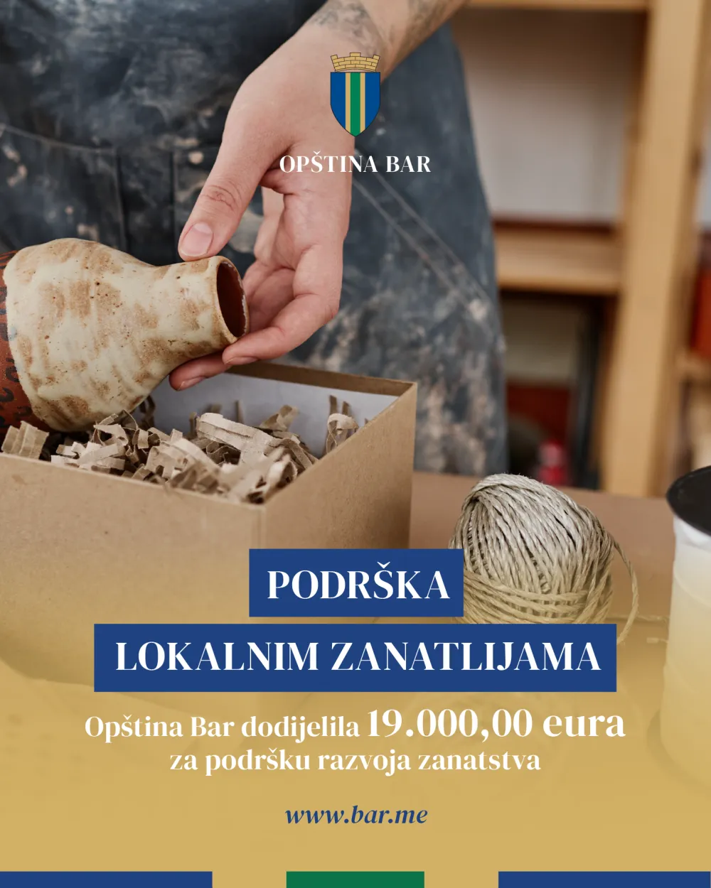 Op&scaron;tina Bar dodijelila 19 hiljada eura za realizaciju biznis planova u oblasti zanatstva
