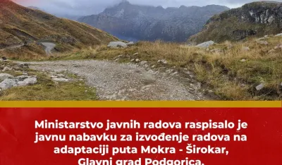 Za adaptaciju puta Mokra-&Scaron;irokar 660.000 eura iz Kapitalnog budžeta