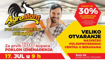 VELIKO OTVARANJE AGROMONT POLJOPRIVREDNOG CENTRA U BERANAMA