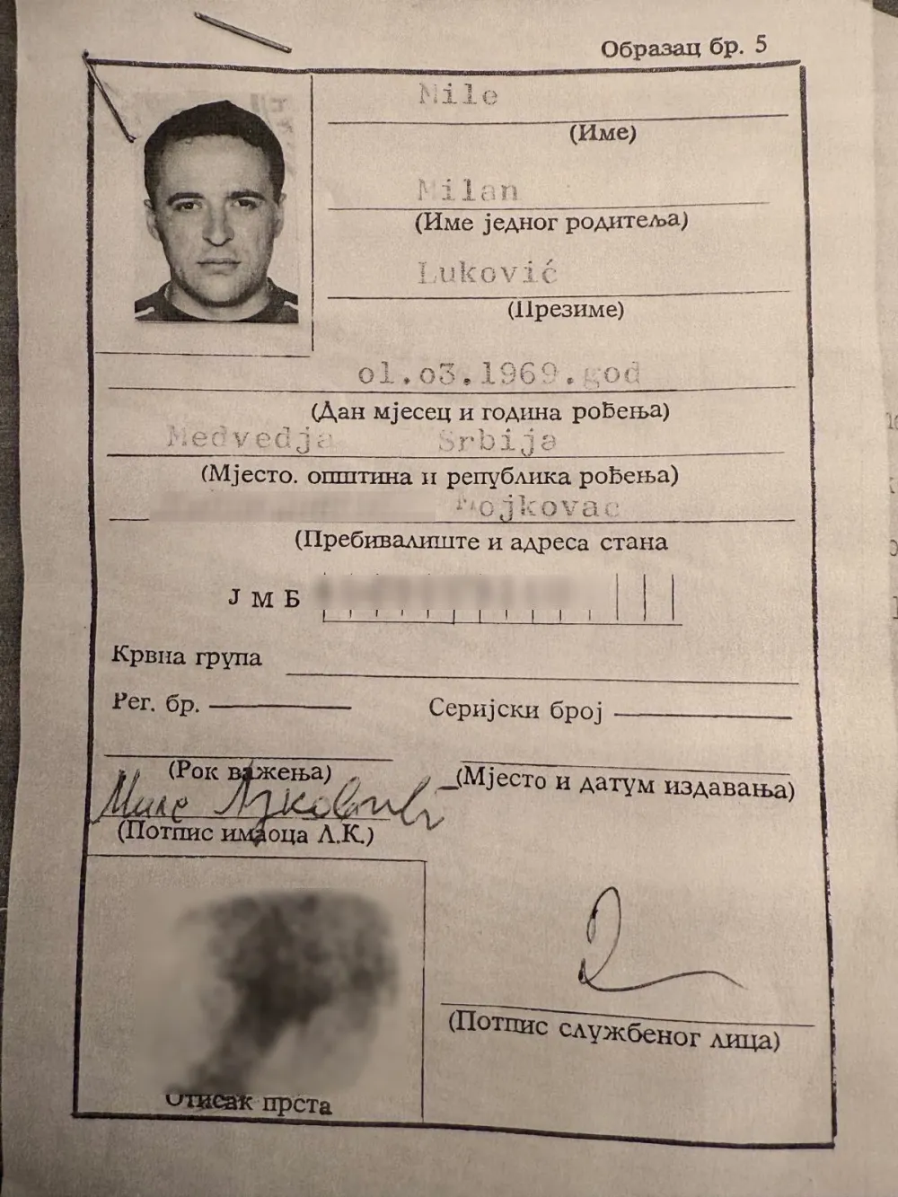 (FOTO) Bečić objavio dokumenta: Vođama "zemunaca" biv&scaron;i režim dao&nbsp;lične karte i oružane listove