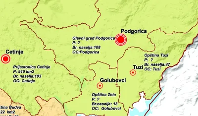 Prostorni plan nije dao podatke o povr&scaron;ini: Po znak pitanja na Podgoricu, Tuzi i Zetu