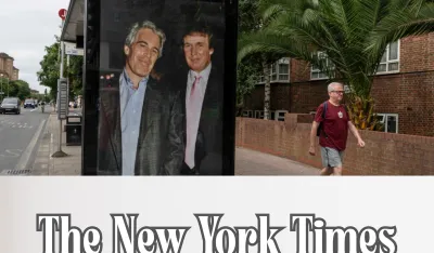 Bilbord blizu stanice u Londonu, nedaleko od američke ambasade, koji su postavili građanski aktivisti.