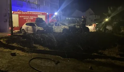 Te&scaron;ka noć za hercegnovske vatrogasce: Na Gomili izgorjela četiri vozila