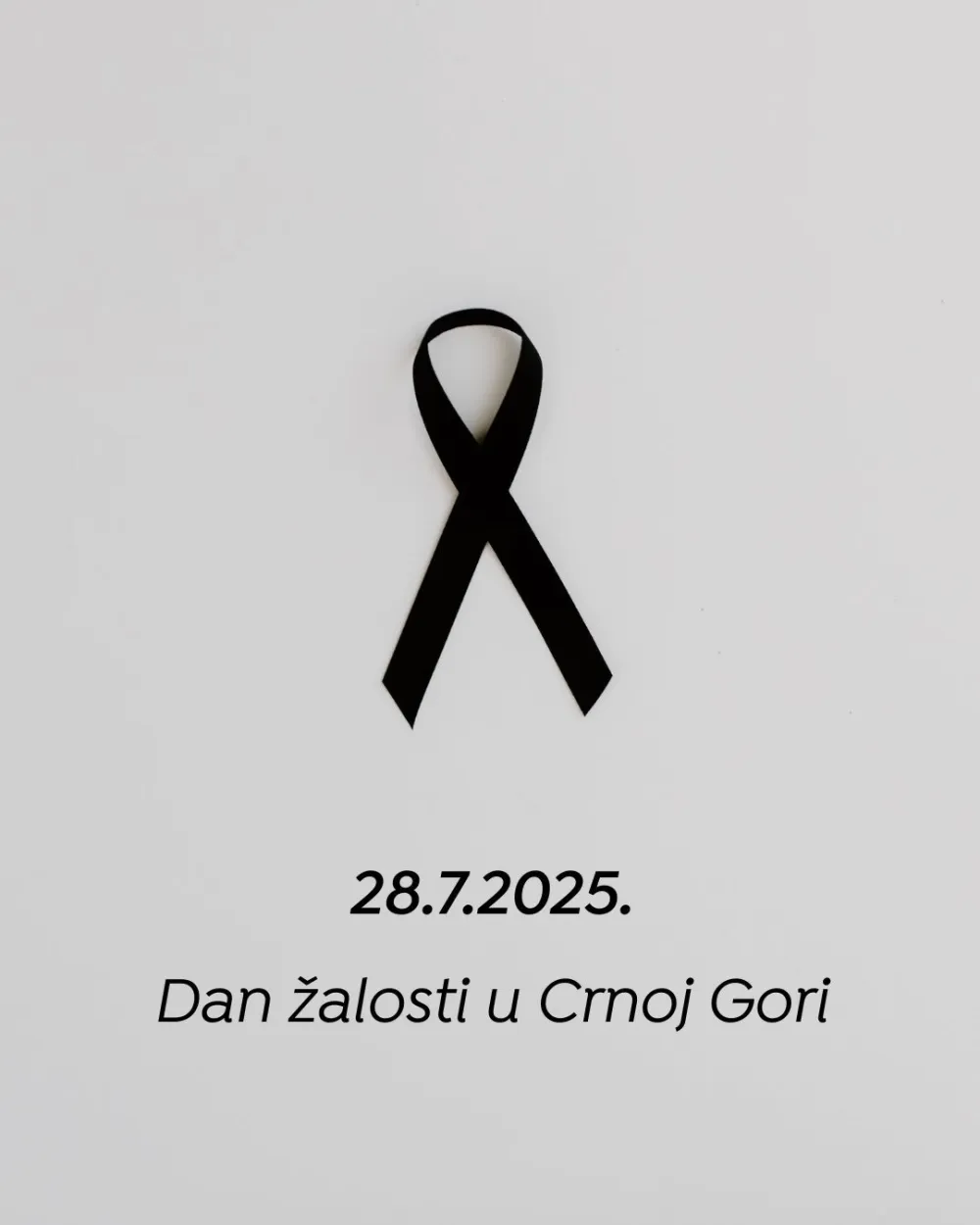U Crnoj Gori Dan žalosti