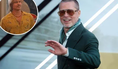 Bred Pit&nbsp;snimljen s novom frizurom: Na setu novog filma pokazao plavu kosu i brkove