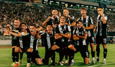 Slavlje fudbalera Partizana