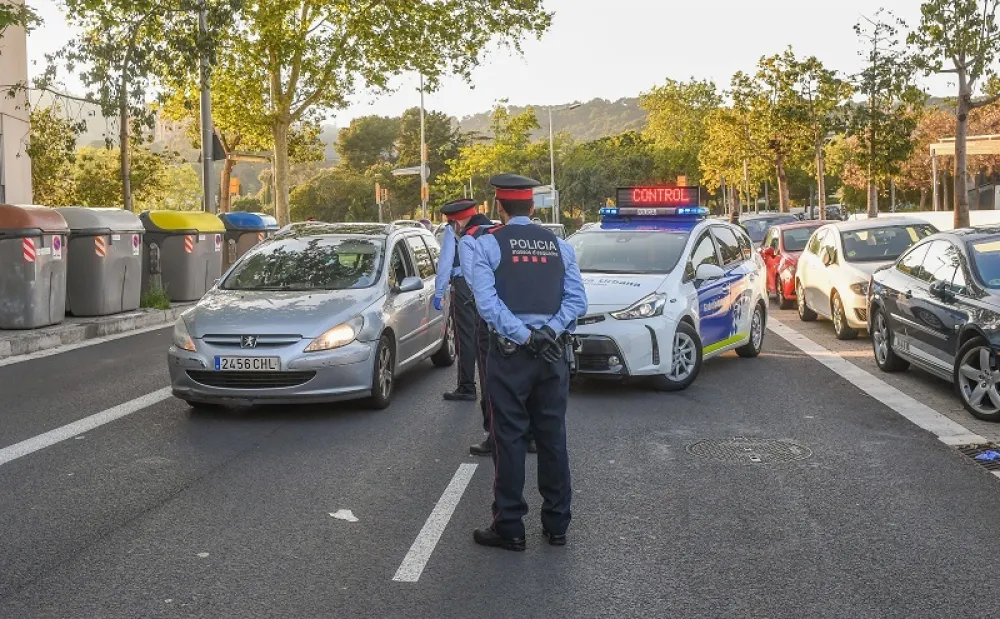 Policija u Barseloni, ilustracija