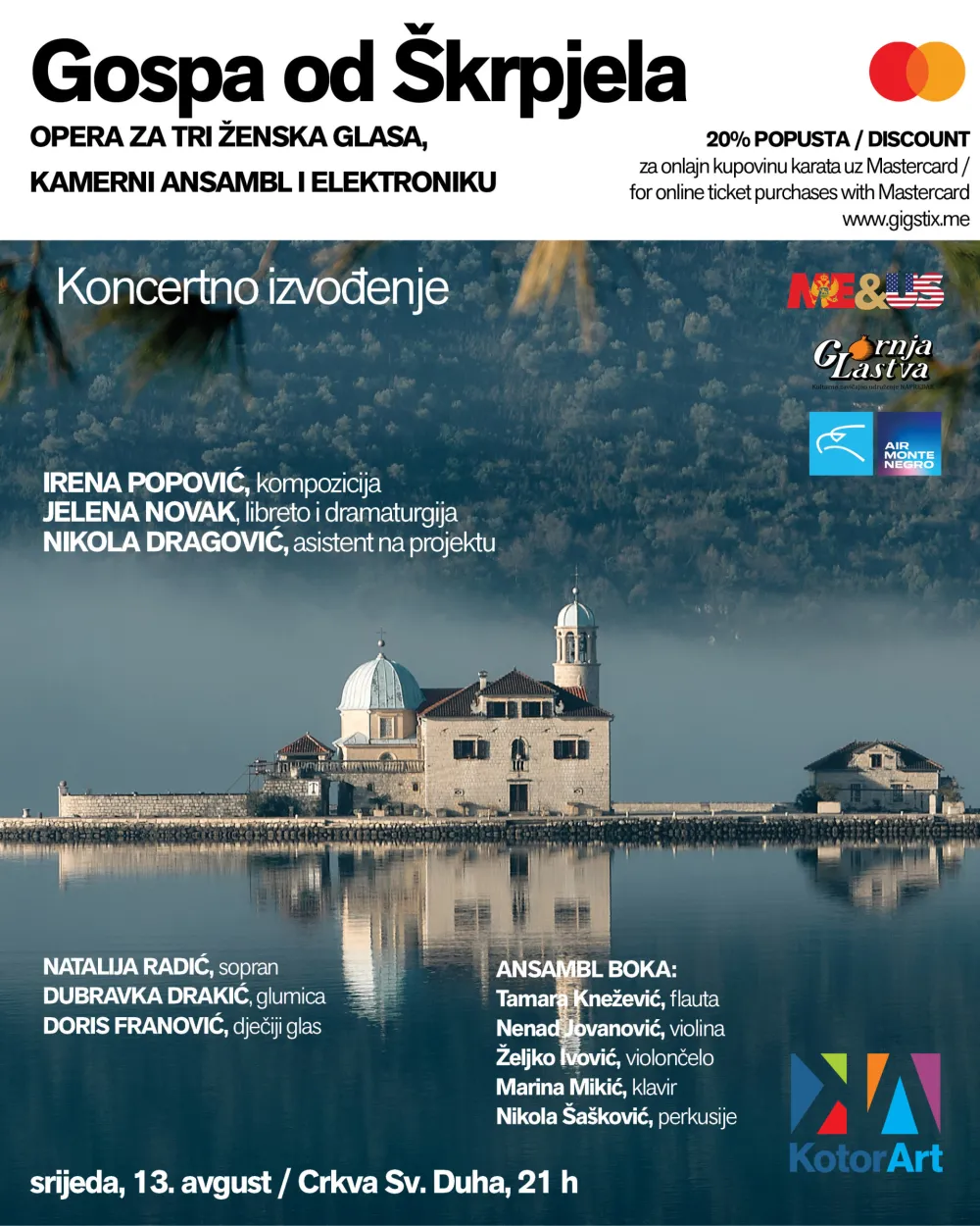 KotorArt zavr&scaron;ava svoje 24. izdanje savremenom operom &bdquo;Gospa od &Scaron;krpjela&ldquo;