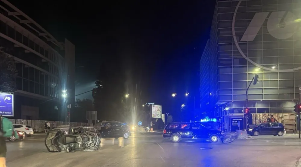 Saobraćajna nezgoda kod mosta Milenijum, dvije osobe povrijeđene