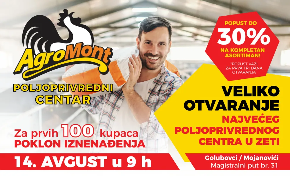 AGROMONT POLJOPRIVREDNI CENTAR OD SJUTRA I U GOLUBOVCIMA 